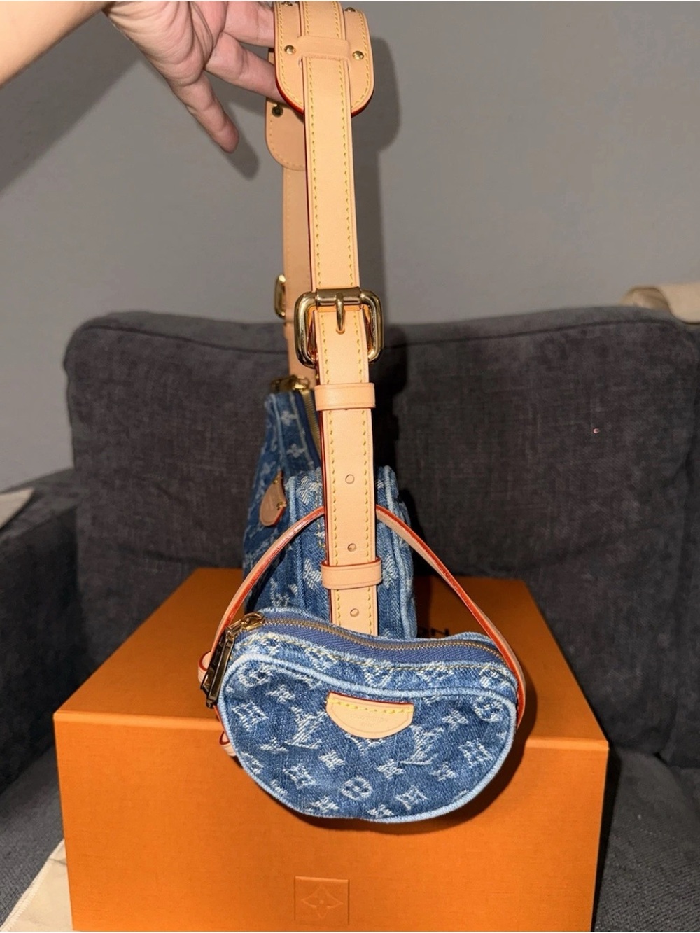Louis Vuitton Denim Croissant Bag - Picture 6 of 8
